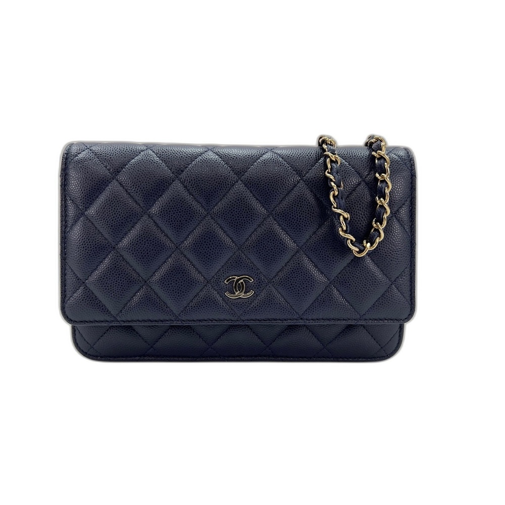 Chanel Matelassé Shoulder Bag, Navy